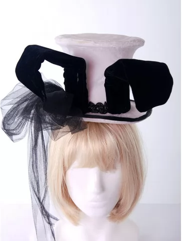 Цилиндр женский бархат с ушами