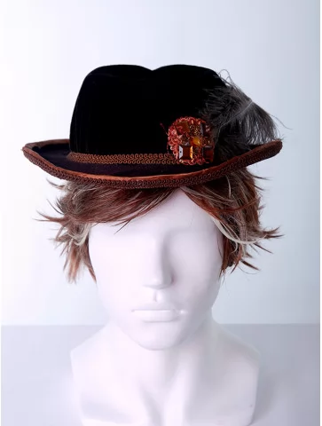 Шляпа мужская бархат