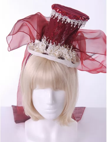 Цилиндр женский обруч шлейф