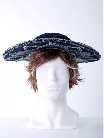 Сомбреро мужское атлас бархат