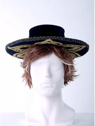 Сомбреро мужское атлас бархат