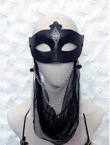 Маска карнавальна чорна