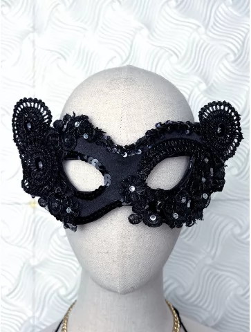 Маска чорна карнавальна