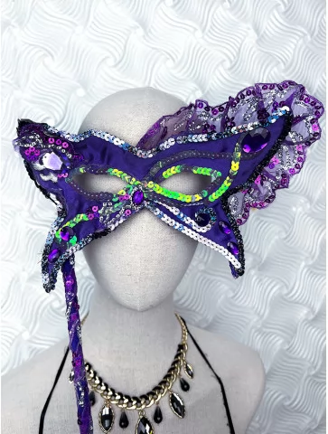 Маска карнавальна фіолетова
