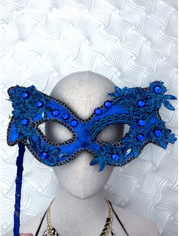 Маска карнавальна блакитна