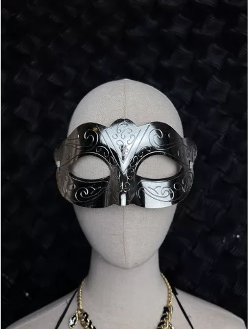Маска карнавальна срібна