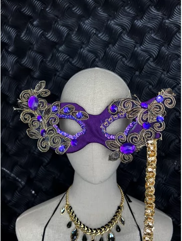 Маска карнавальна фіолетова