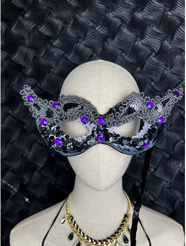 Маска карнавальна фіолетова