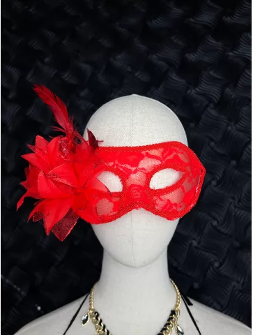 Маска карнавальна червона