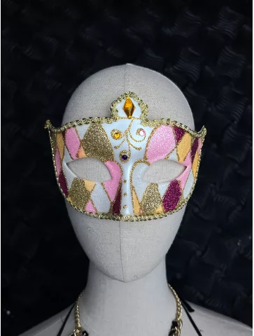 Маска карнавальна рожева