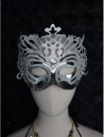 Маска срібна карнавальна