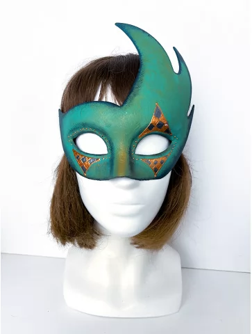 Маска карнавальна зелена