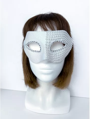 Маска карнавальна срібна
