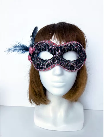 Маска карнавальна фіолетова