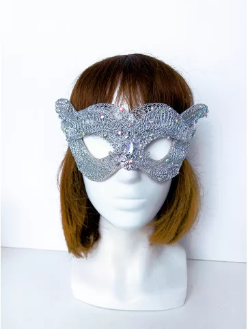 Маска срібна карнавальна