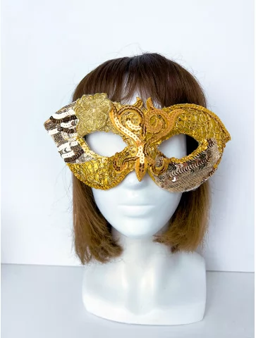 Маска венеціанська золото