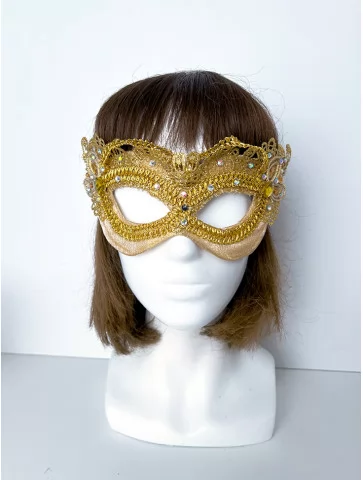 Маска карнавальна золото
