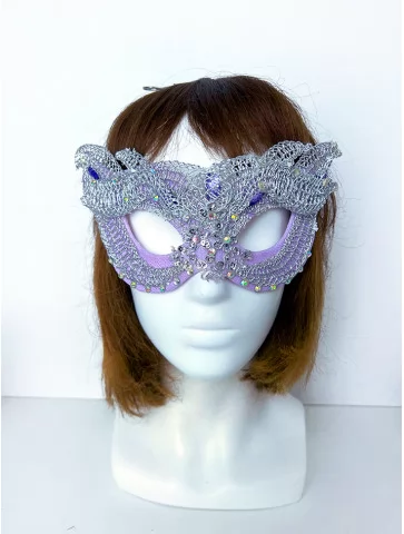 Маска карнавальна срібна