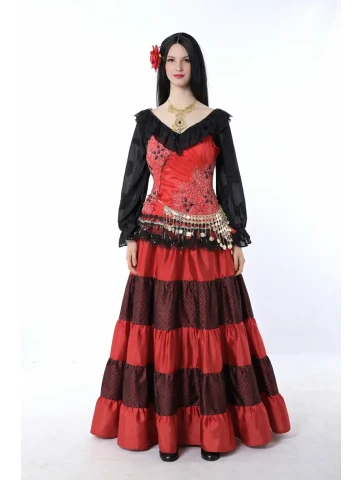Костюм Циганка червоний корсет