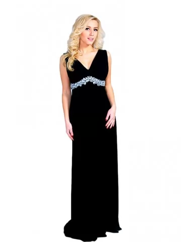 Вечірня чорна сукня з...