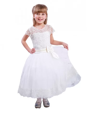 Платье бальное молочное