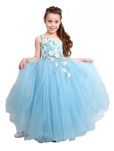 Сукня блакитна з квітковим...