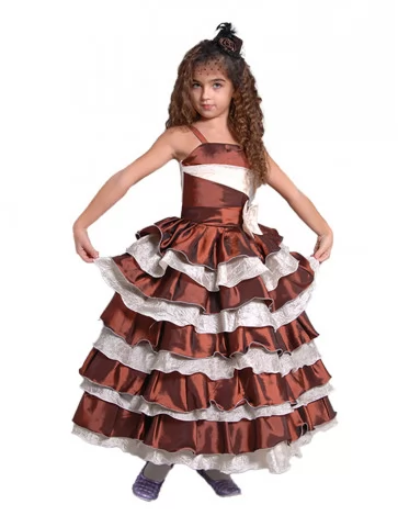 Платье бальное коричнево-...