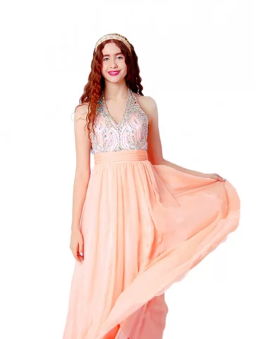 Вечірня сукня персикового...