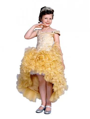 Платье бальное золотое