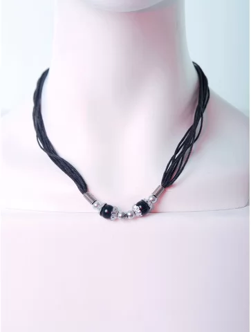 Бусы кожаный шнур