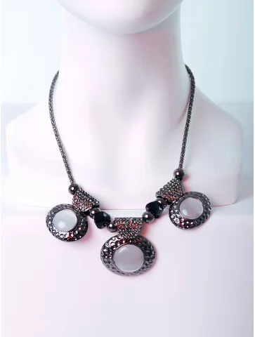 Колье лунный камень