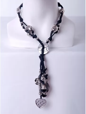 Бусы черная нить с...