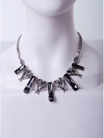 Колье завитки с черными...