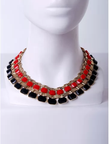 Колье цветные камни