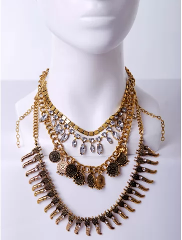 Колье кристаллы с монетами...