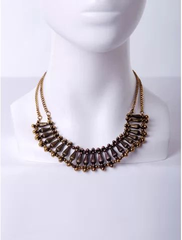 Колье бусины бронза