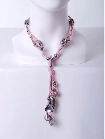 Бусы розовая нить с...