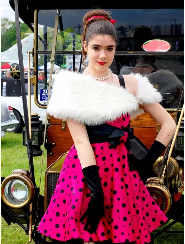 Костюм Ретро-леді у фуксії