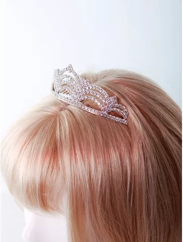 Белая корона с розовыми...