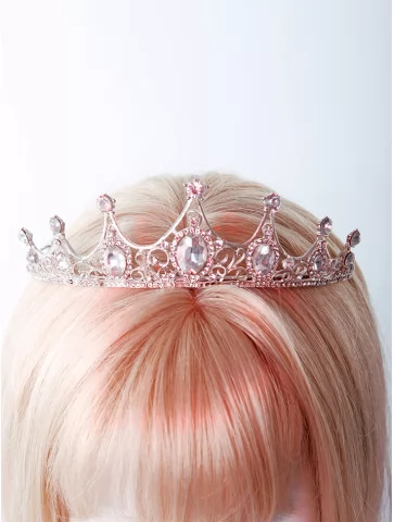 Розовая корона с камнями