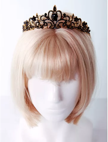 Золотая корона с чёрными...