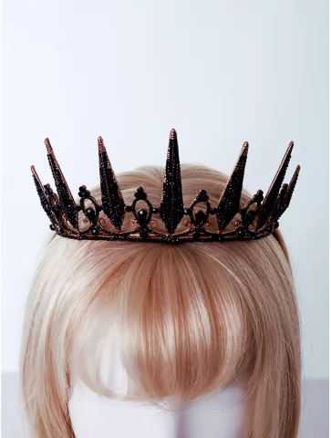 Бронзовая корона с чёрными...