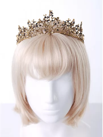 Золотая корона с чёрными...