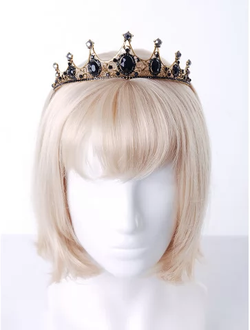 Золотая корона с чёрными...