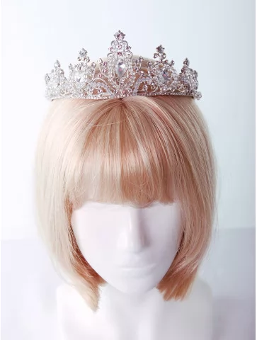 Серебряная корона с камнями