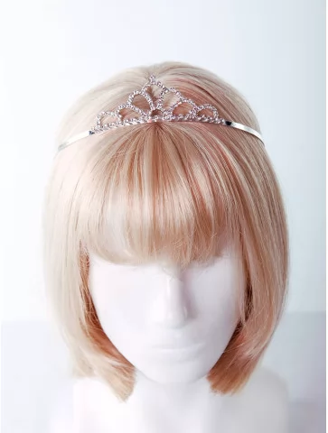 Серебряная диадема с камнями