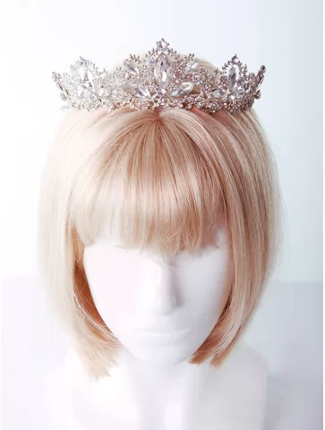 Серебряная корона с камнями