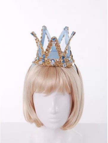 Корона принцессы голубая с...