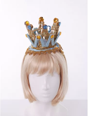 Корона принцессы голубая с...