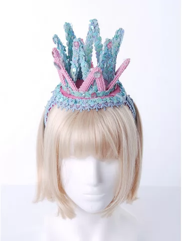 Корона принцессы голубая с...